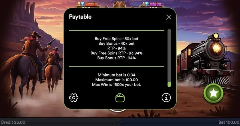 Gold Train Heist - pagesa përfundimtare e raundit Hold and Win
